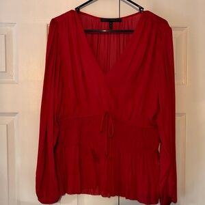 Elegant Red Women's Top